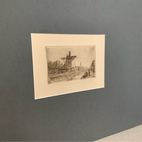 Windmill Etching Artwork - Picture 5 of 7